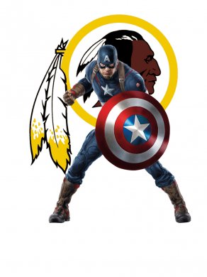 Washington Redskins Captain America Logo Sticker Heat Transfer