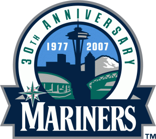 Seattle Mariners 2007 Anniversary Logo Sticker Heat Transfer