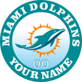 Miami Dolphins Customized Logo Sticker Heat Transfer