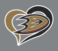 Anaheim Ducks Heart Logo Sticker Heat Transfer