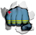Fist Aruba Flag Logo decal sticker