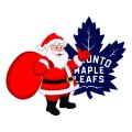 Toronto Maple Leafs Santa Claus Logo Sticker Heat Transfer