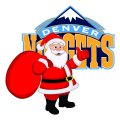 Denver Nuggets Santa Claus Logo Sticker Heat Transfer