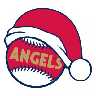 Los Angeles Angels of Anaheim Baseball Christmas hat logo decal sticker
