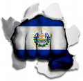 Fist EL Salvador Flag Logo Sticker Heat Transfer
