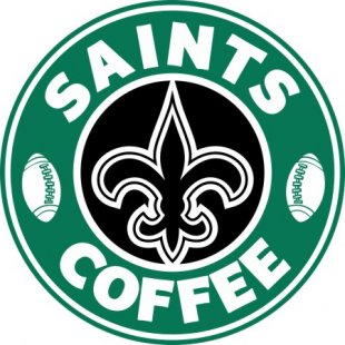 New Orleans Saints starbucks coffee logo Sticker Heat Transfer