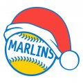 Miami Marlins Baseball Christmas hat logo Sticker Heat Transfer