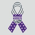 Sacramento Kings Ribbon American Flag logo Sticker Heat Transfer