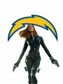 San Diego Chargers Black Widow Logo Sticker Heat Transfer