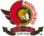 Ottawa Senators 1992 93 Anniversary Logo decal sticker