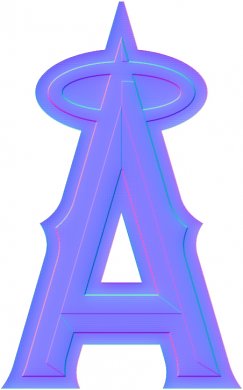 los angeles angels of anaheim Colorful Embossed Logo decal sticker