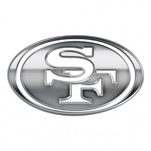 San Francisco 49ers Silver Logo Sticker Heat Transfer