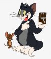 Tom and Jerry Logo 05 Sticker Heat Transfer