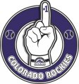 Number One Hand Colorado Rockies logo Sticker Heat Transfer