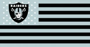 Oakland Raiders Flag001 logo decal sticker