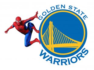 Golden State Warriors Spider Man Logo Sticker Heat Transfer