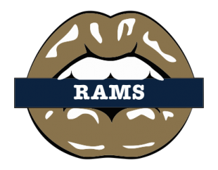 Los Angeles Rams Lips Logo Sticker Heat Transfer