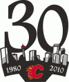 Calgary Flames 2009 10 Anniversary Logo Sticker Heat Transfer