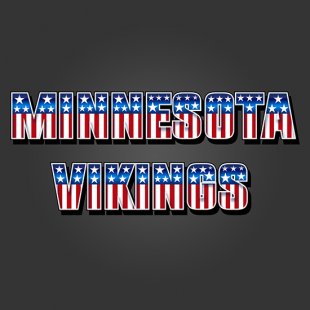 Minnesota Vikings American Captain Logo Sticker Heat Transfer