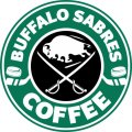 Buffalo Sabres Starbucks Coffee Logo Sticker Heat Transfer
