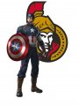 Ottawa Senators Captain America Logo Sticker Heat Transfer