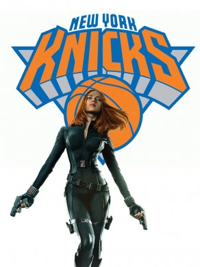 New York Knicks Black Widow Logo decal sticker