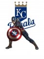 Kansas City Royals Captain America Logo Sticker Heat Transfer