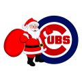 Chicago Cubs Santa Claus Logo Sticker Heat Transfer