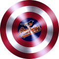 Captain American Shield With Baltimore Orioles Logo Sticker Heat Transfer