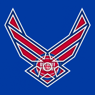 Airforce Detroit Pistons logo decal sticker