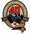Kansas City Chiefs 2002 Anniversary Logo decal sticker