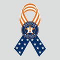 Houston Astros Ribbon American Flag logo decal sticker