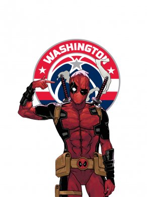 Washington Wizards Deadpool Logo decal sticker