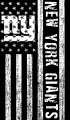 New York Giants Black And White American Flag logo decal sticker