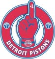 Number One Hand Detroit Pistons logo Sticker Heat Transfer