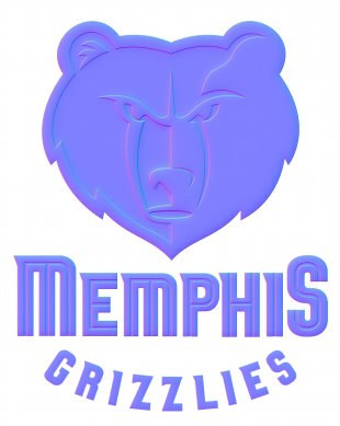 memphis grizzlies Colorful Embossed Logo decal sticker