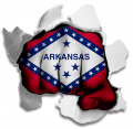 Fist Arkansas State Flag Logo Sticker Heat Transfer
