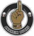 Number One Hand Anaheim Ducks logo Sticker Heat Transfer