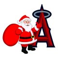 Los Angeles Angels of Anaheim Santa Claus Logo Sticker Heat Transfer