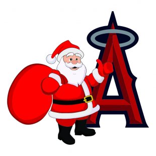 Los Angeles Angels of Anaheim Santa Claus Logo decal sticker