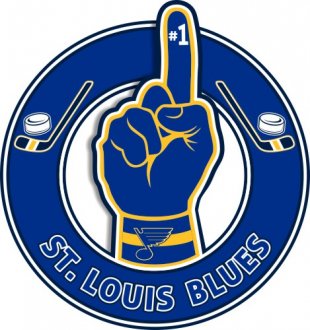 Number One Hand St. Louis Blues logo Sticker Heat Transfer