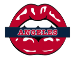 Los Angeles Angels Of Anaheim Lips Logo Sticker Heat Transfer