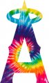 Los Angeles Angels of Anaheim rainbow spiral tie-dye logo decal sticker