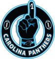 Number One Hand Carolina Panthers logo Sticker Heat Transfer