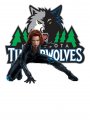 Minnesota Timberwolves Black Widow Logo Sticker Heat Transfer