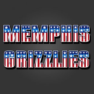 Memphis Grizzlies American Captain Logo Sticker Heat Transfer