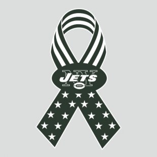 New York Jets Ribbon American Flag logo decal sticker