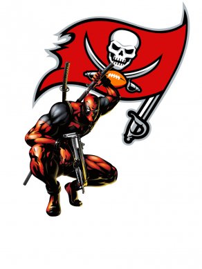 Tampa Bay Buccaneers Deadpool Logo Sticker Heat Transfer