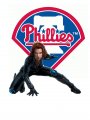 Philadelphia Phillies Black Widow Logo Sticker Heat Transfer