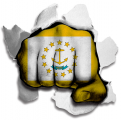 Fist Rhode Island State Flag Logo decal sticker
